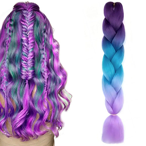 Hair Plaits (Braiding) - Mermaid Ombre