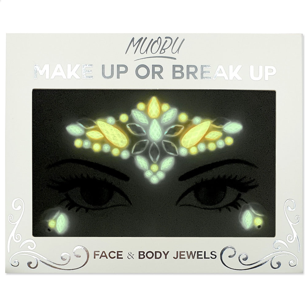 Festival Face Jewels Set (Glow In The Dark) - Flora Glow