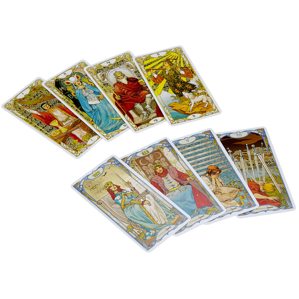 Golden Art Nouveau Tarot Cards