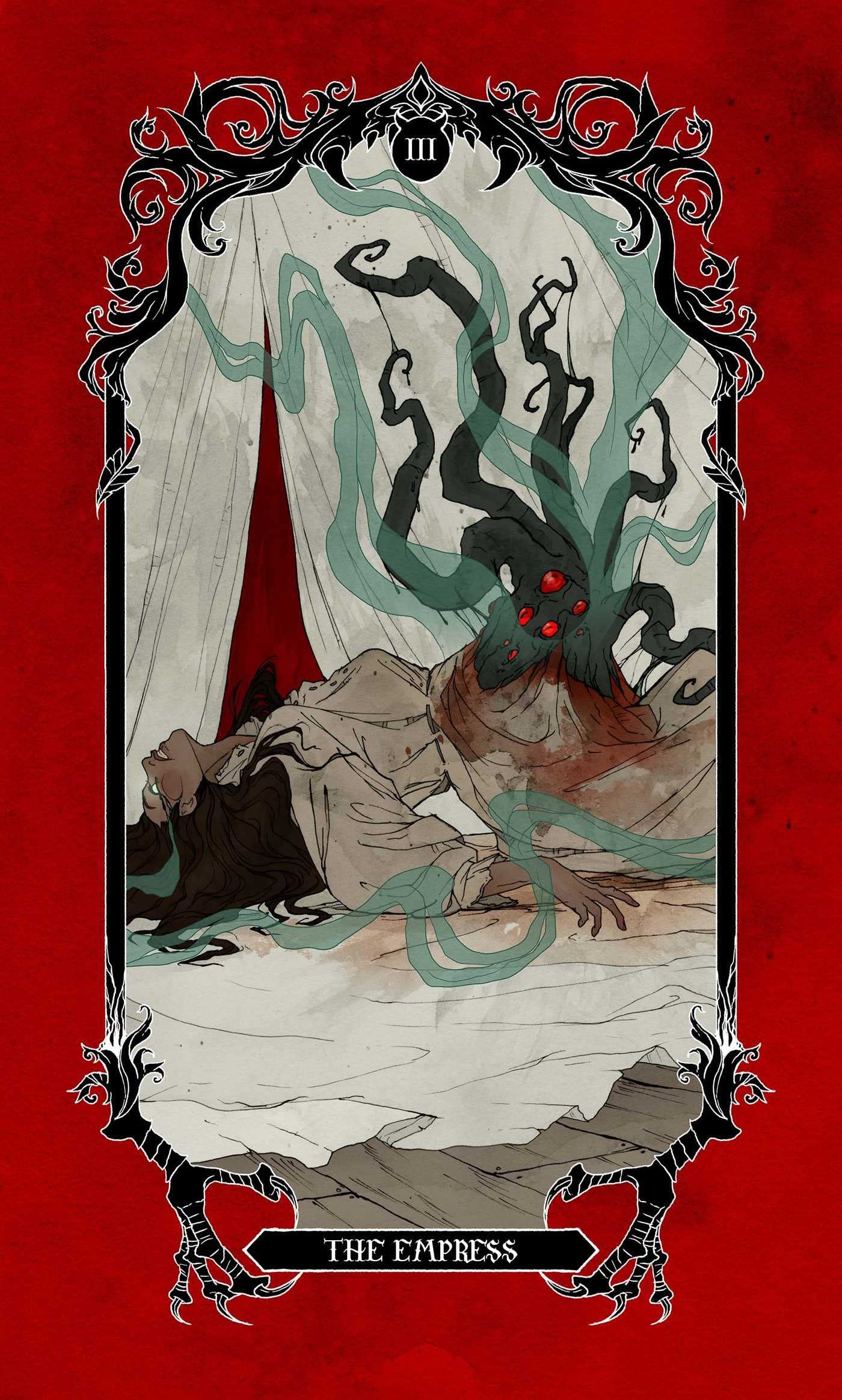 Horror Tarot Cards & Guidebook