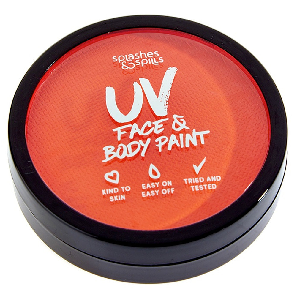 Splashes & Spills UV Face & Body Paint Cake - Orange