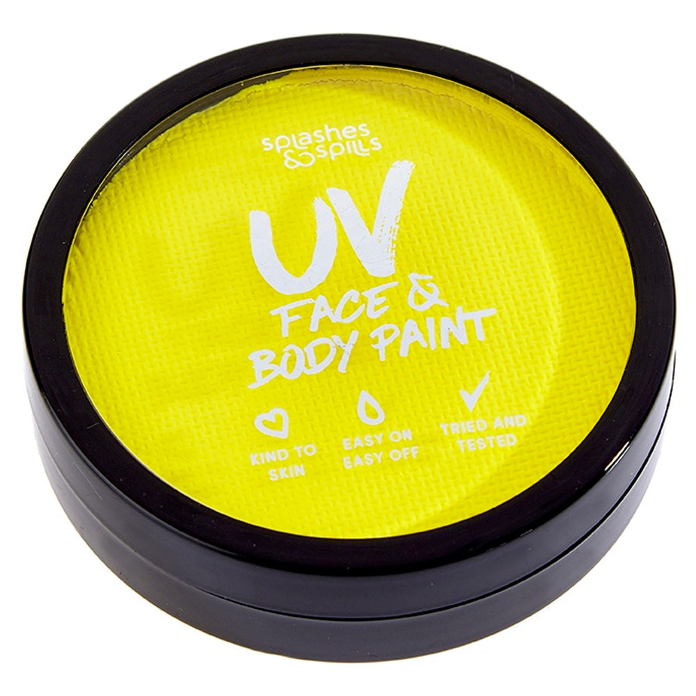 Splashes & Spills UV Face & Body Paint Cake - Yellow