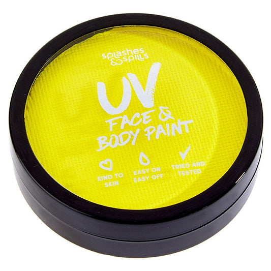Splashes & Spills UV Face & Body Paint Cake - Yellow